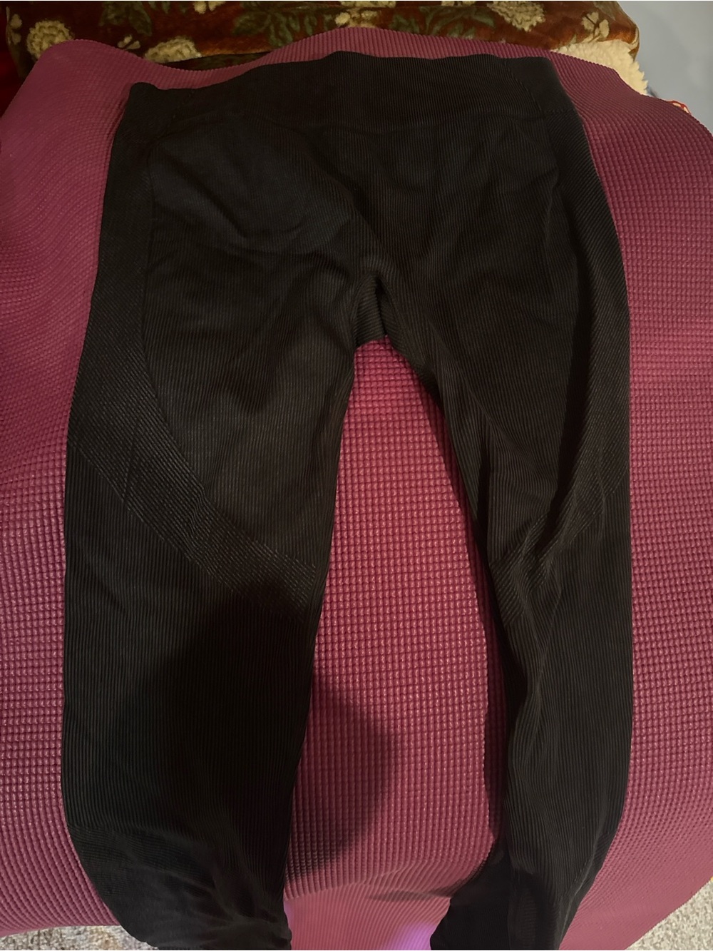 JoyLab Kids Black Ribbed Leggings with Textured Side Panels